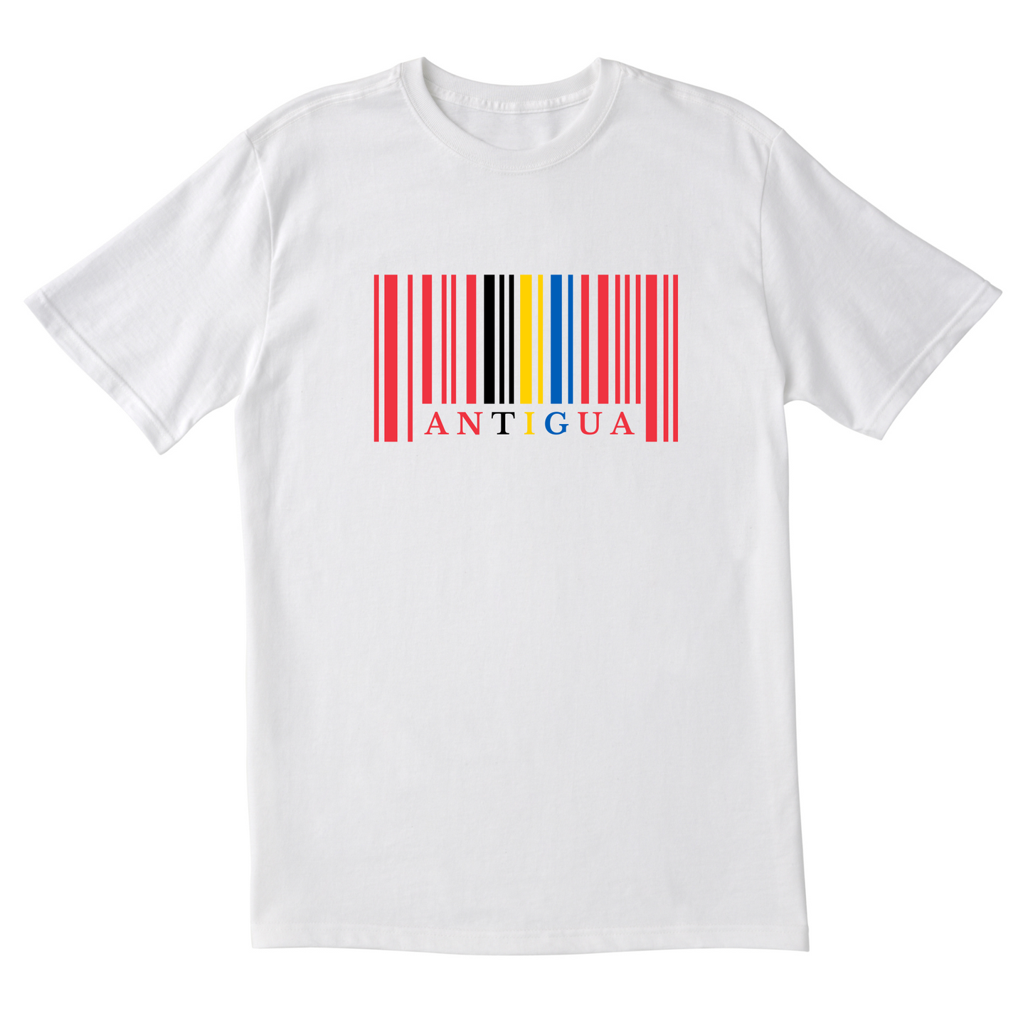Antigua Barcode in Color - Unisex Short Sleeve Tee