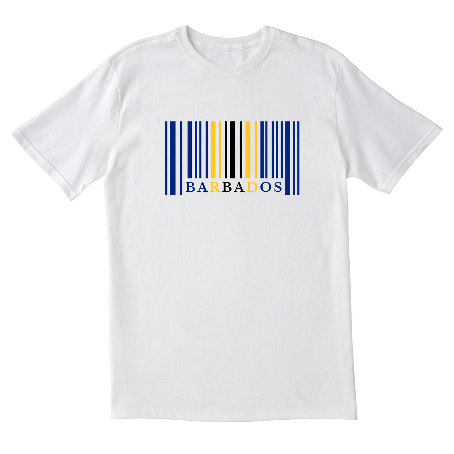 Barbados Barcode in Color - Unisex Short Sleeve Tee