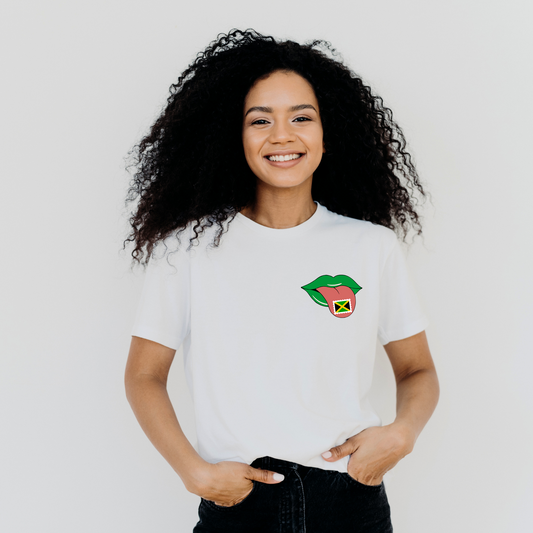 Jamaica Stamp on Tongue - Unisex Short Sleeve Tee