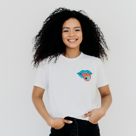 The Bahamas Stamp on Tongue - Unisex Short Sleeve Tee