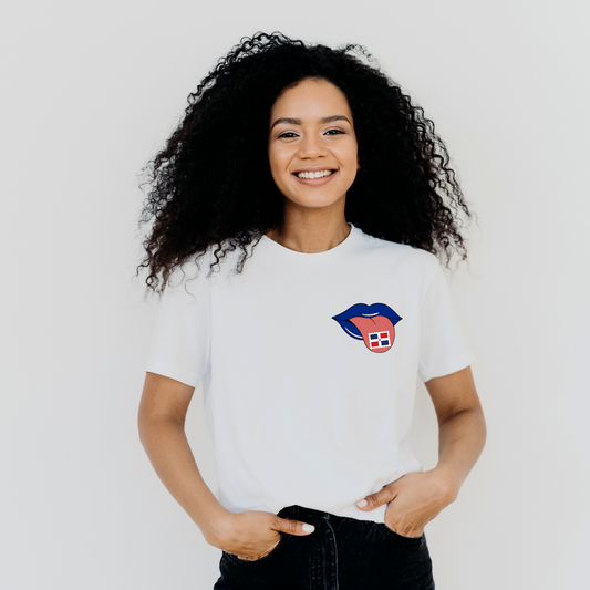 Dominican Republic Stamp on Tongue - Unisex Short Sleeve Tee