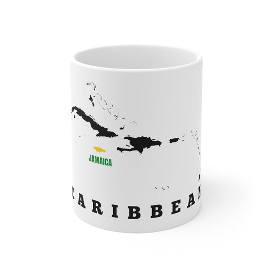 Jamaica - Caribbean Map Ceramic Mug 11oz