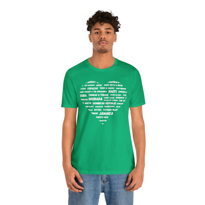 Heart with Country Names - Unisex Jersey Short Sleeve Tee