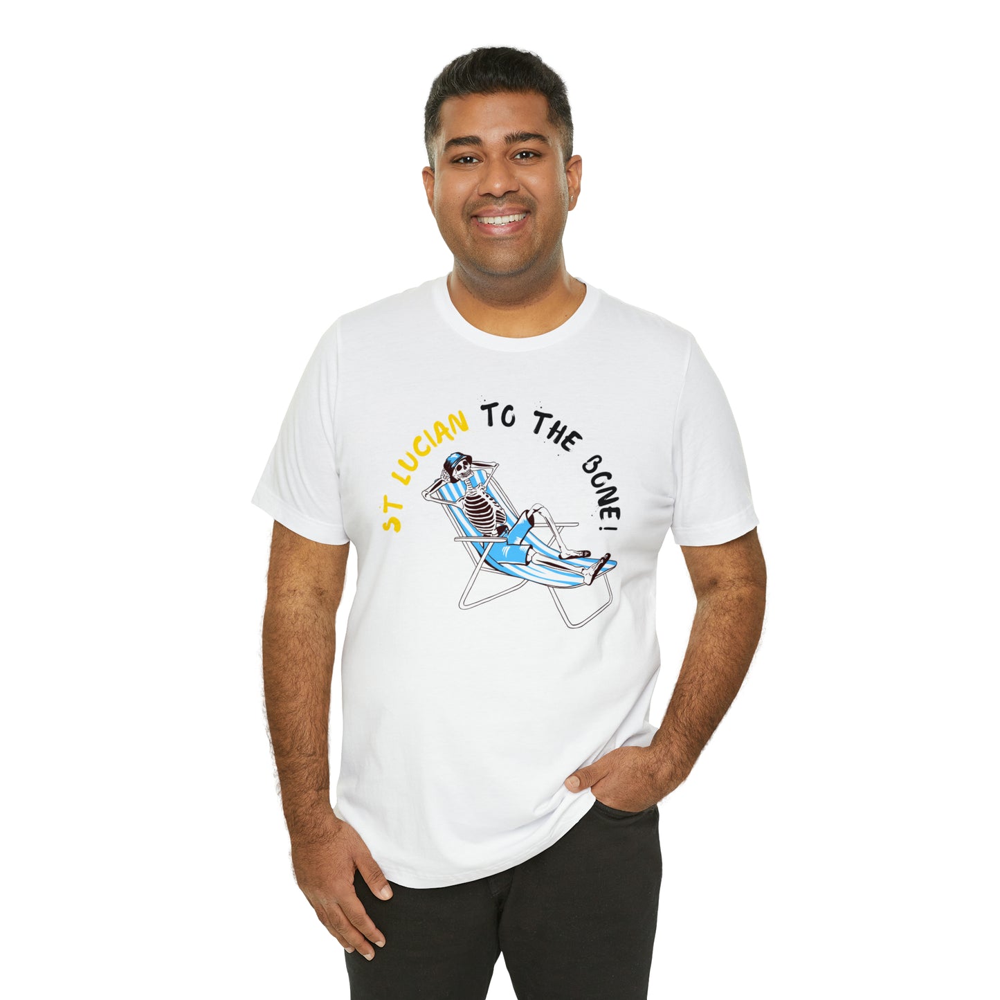 St Lucian To The Bone - Unisex Jersey Short Sleeve Tee