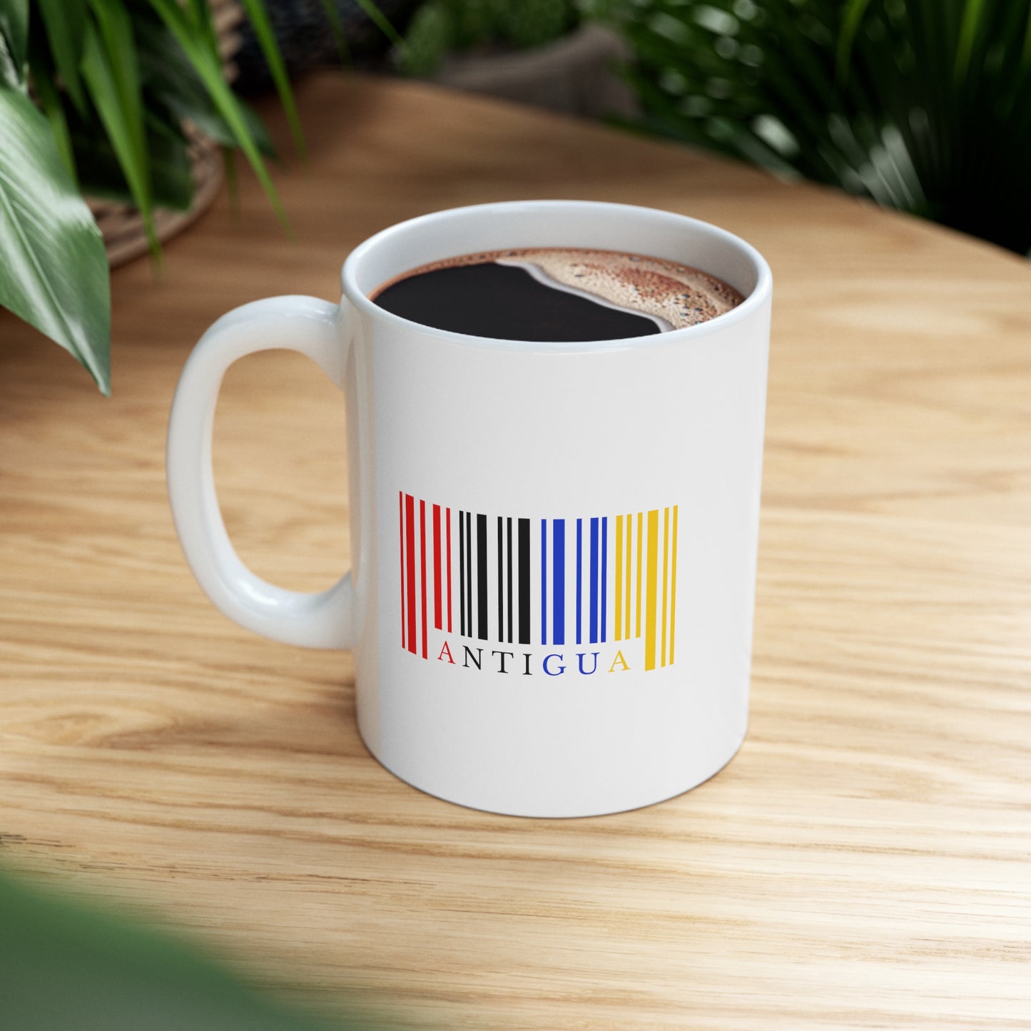 Antigua & Barbuda Barcode Ceramic Mug 11oz