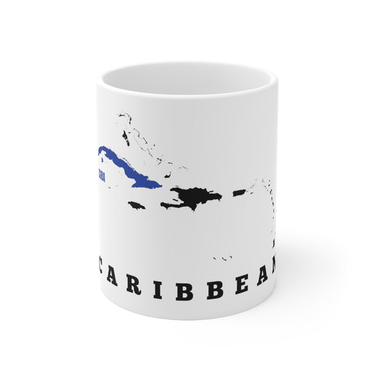 Cuba - Caribbean Map Ceramic Mug 11oz