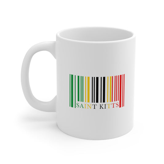 Saint Kitts & Nevis Barcode Ceramic Mug 11oz