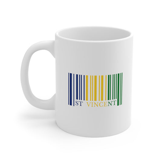 St Vincent & The Grenadines Barcode Ceramic Mug 11oz