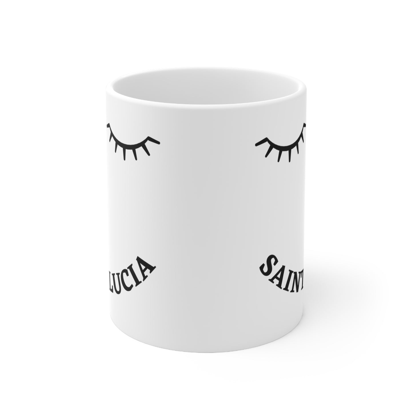 Saint Lucia "Eyelash" Ceramic Mug 11oz