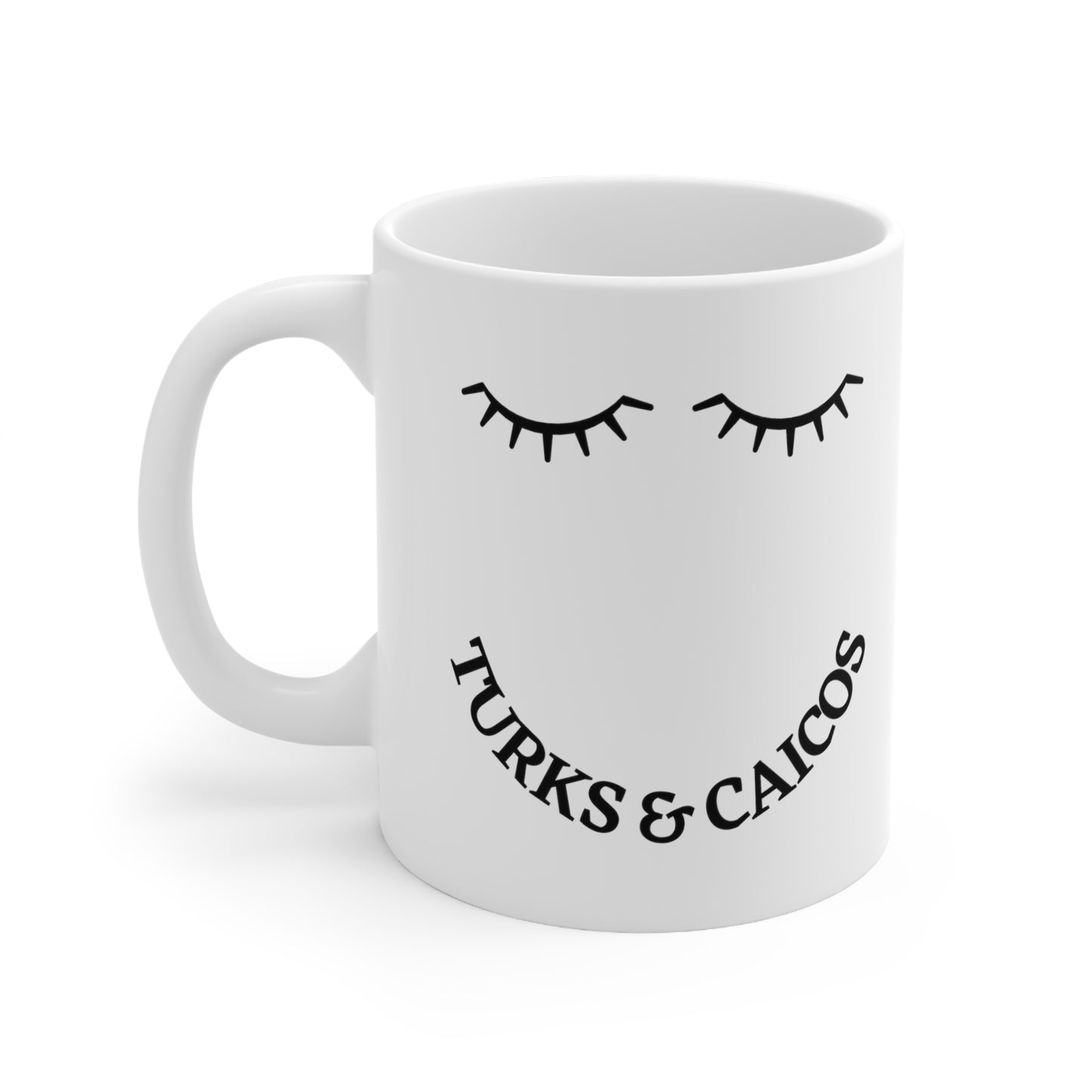 Turks & Caicos "Eyelash" Ceramic Mug 11oz