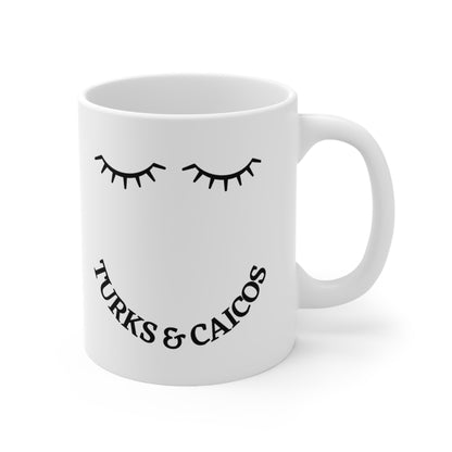 Turks & Caicos "Eyelash" Ceramic Mug 11oz