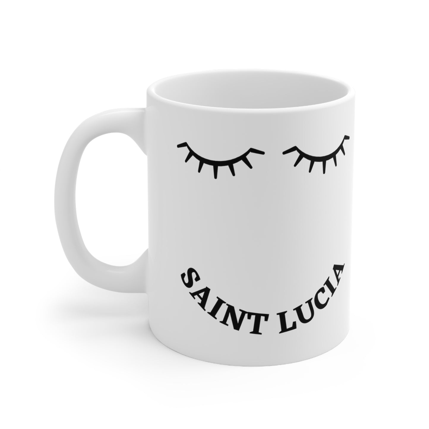 Saint Lucia "Eyelash" Ceramic Mug 11oz