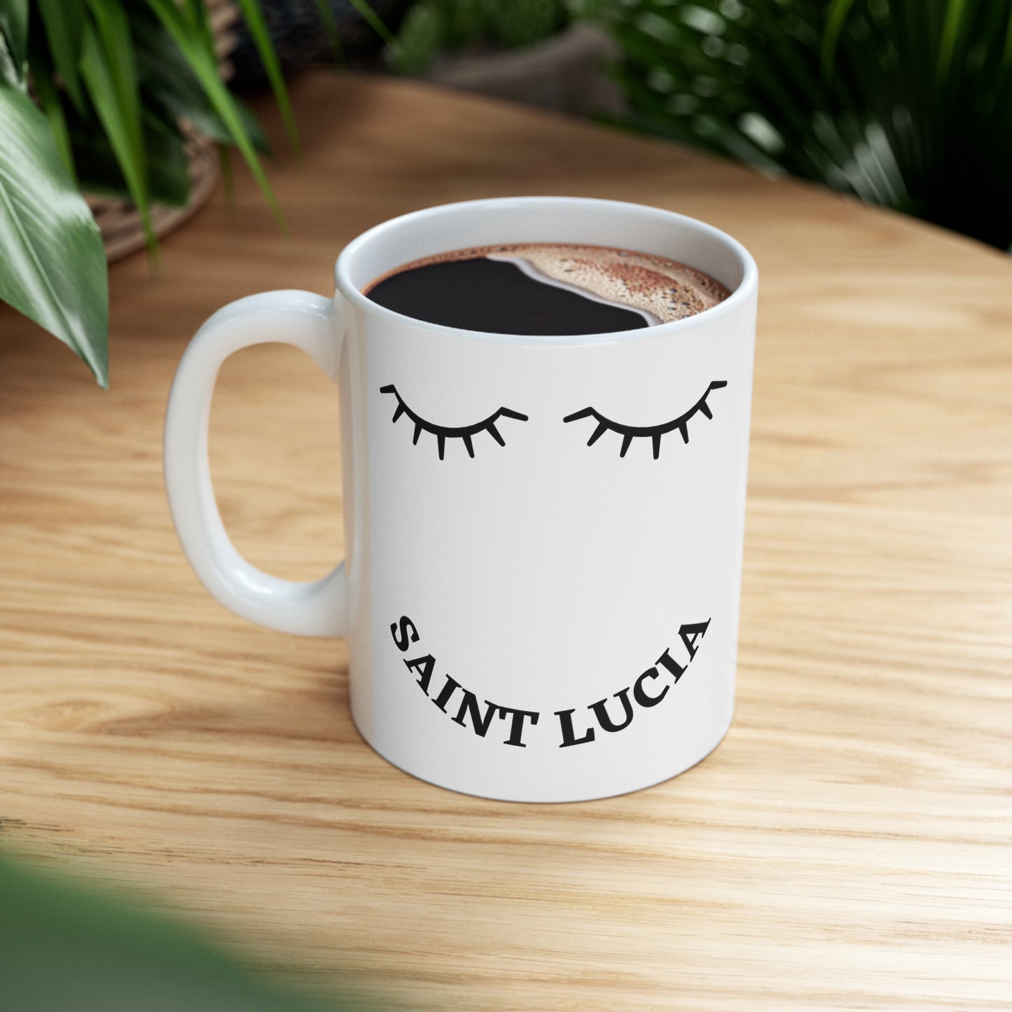 Saint Lucia "Eyelash" Ceramic Mug 11oz