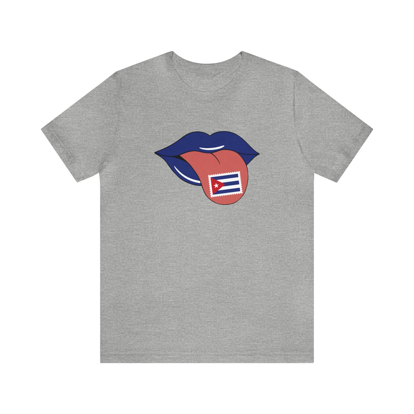 Tongue with Cuba Stamp - Unisex Jersey Short Sleeve Tee