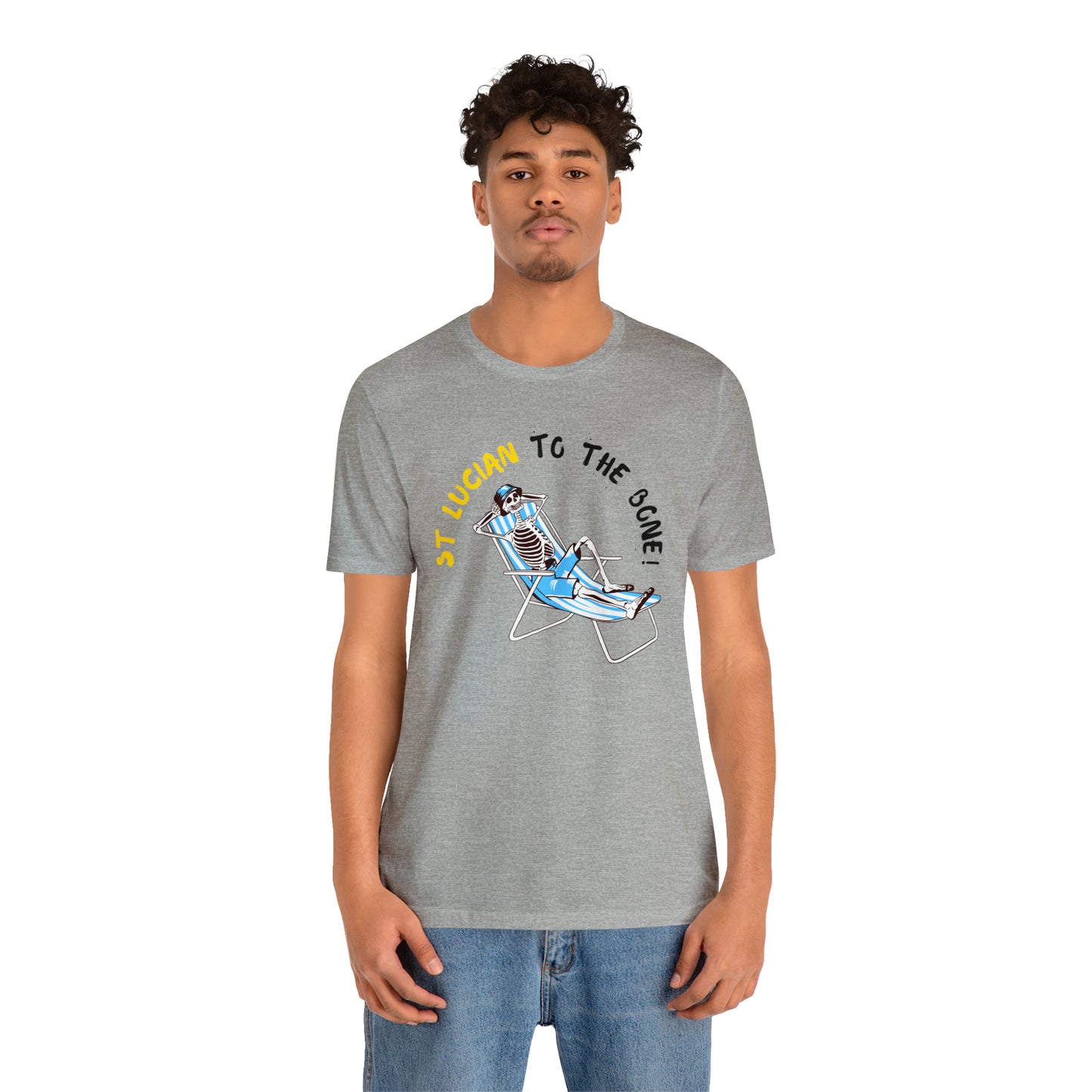 St Lucian To The Bone - Unisex Jersey Short Sleeve Tee