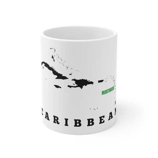 Martinique - Caribbean Map Ceramic Mug 11oz