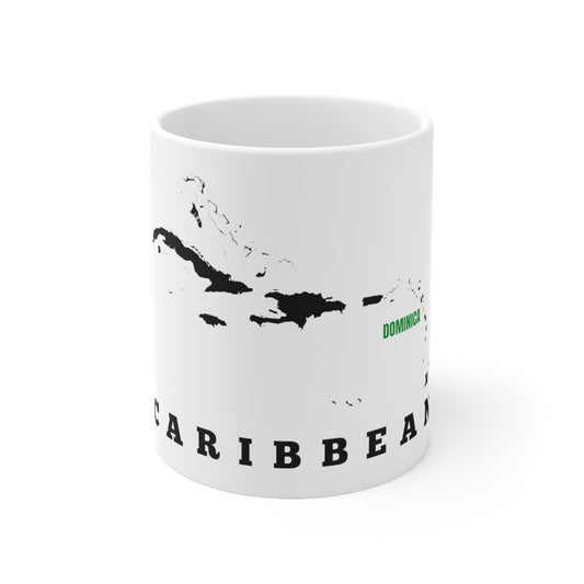 Dominica - Caribbean Map Ceramic Mug 11oz