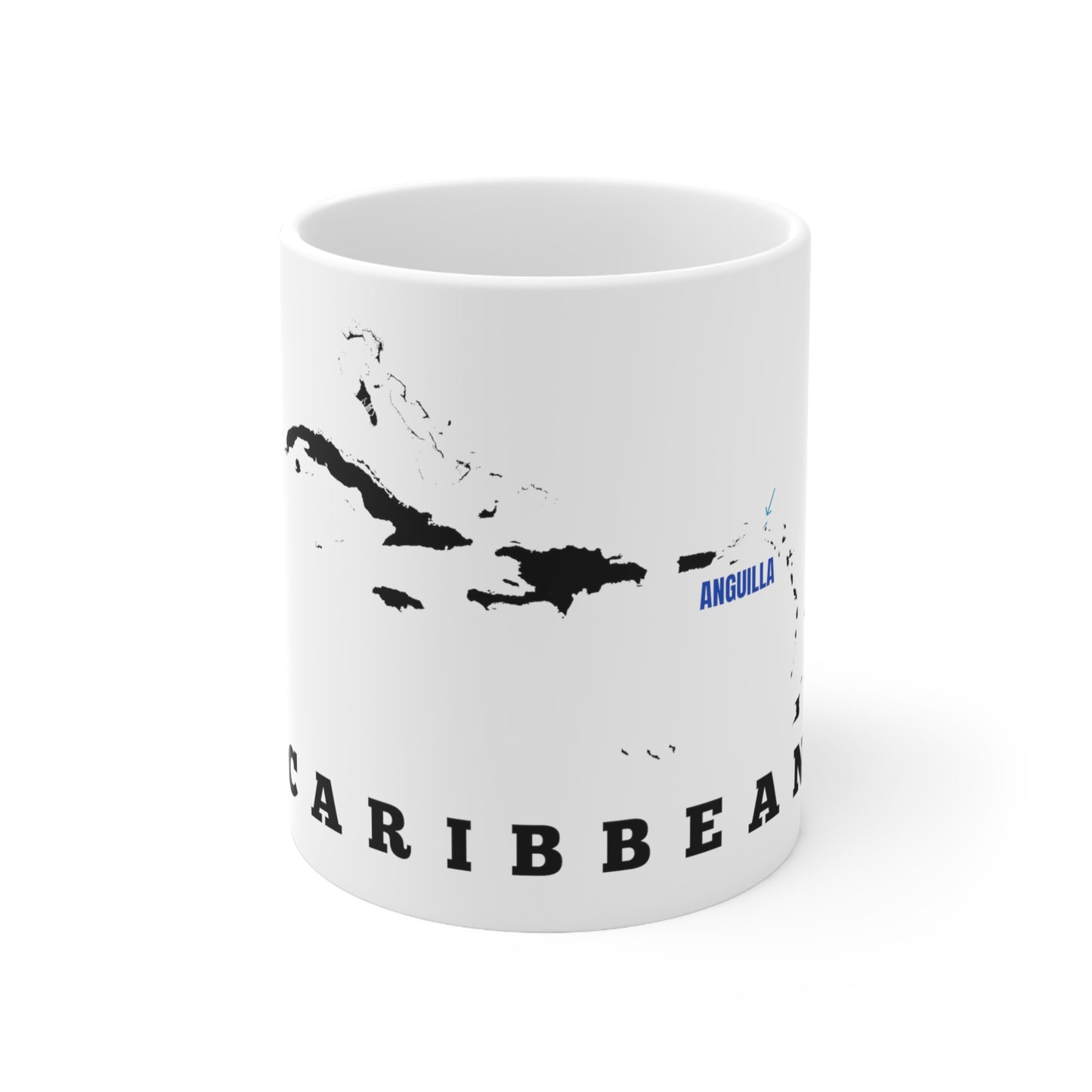 Anguilla - Caribbean Map Ceramic Mug 11oz
