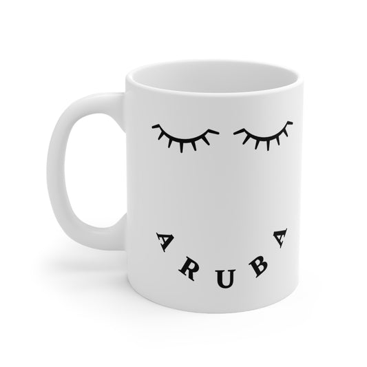 Aruba "Eyelash" Ceramic Mug 11oz