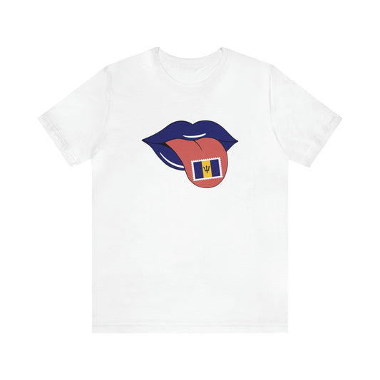 Tongue with Barbados Stamp - Unisex Jersey Short Sleeve Tee