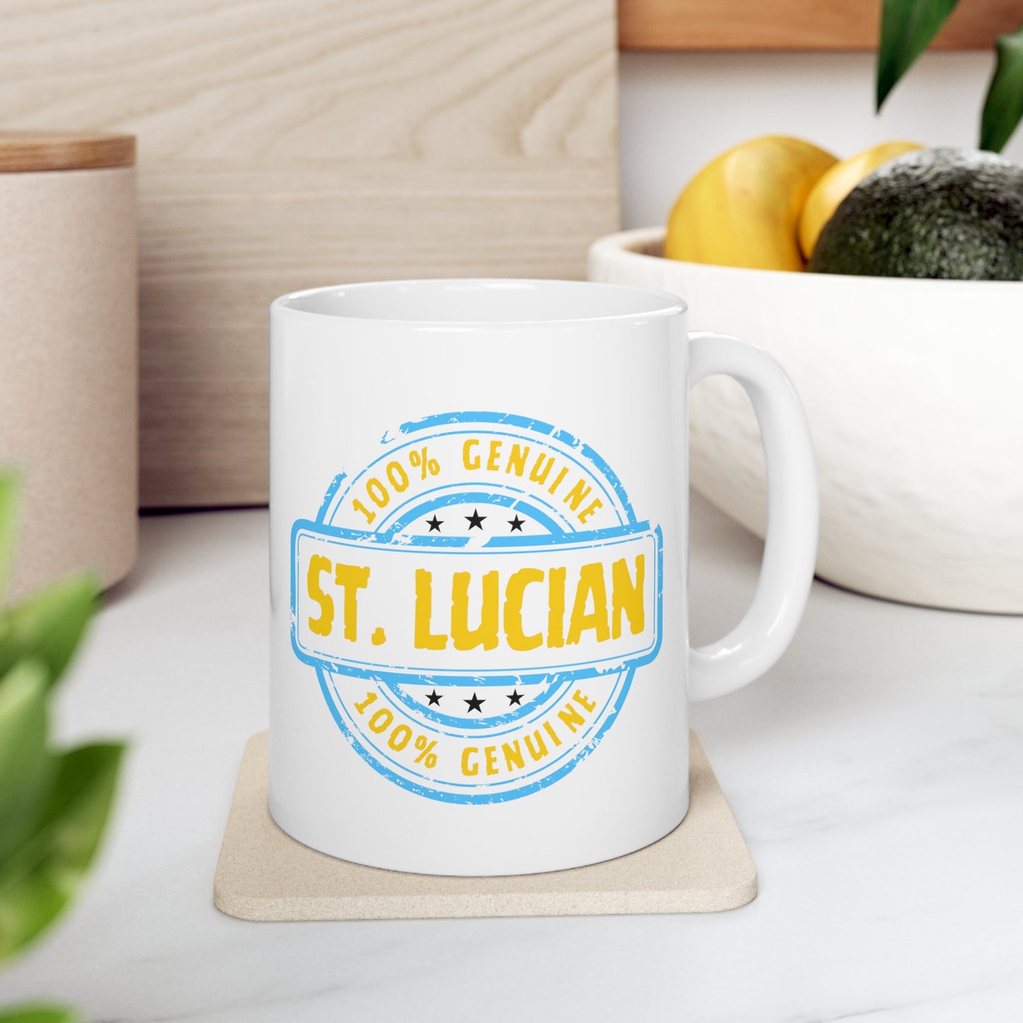 Saint Lucian Stamp Ceramic Mug 11oz