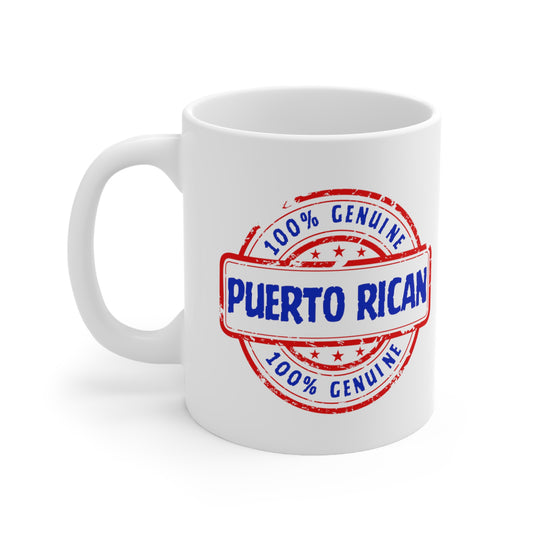 Puerto Rican Stamp Ceramic Mug 11oz