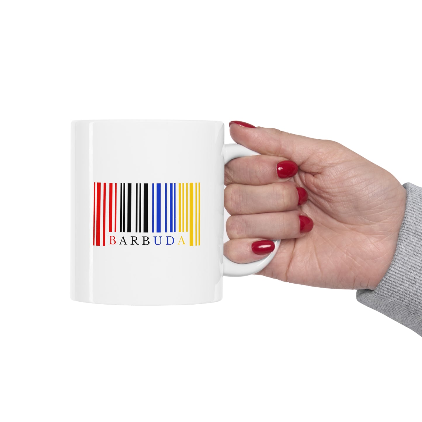 Antigua & Barbuda Barcode Ceramic Mug 11oz