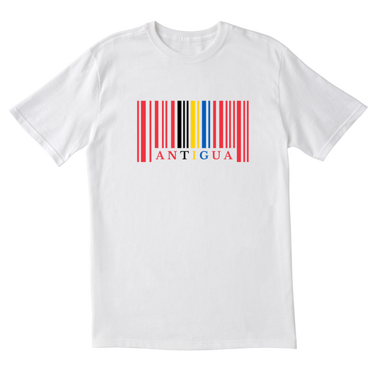 Antigua Barcode in Color - Unisex Short Sleeve Tee