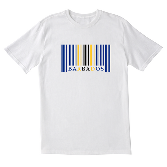 Barbados Barcode in Color - Unisex Short Sleeve Tee