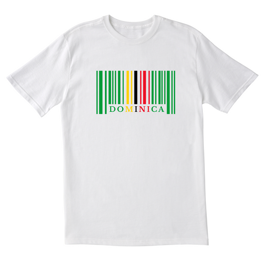 Dominica Barcode in Color - Unisex Short Sleeve Tee