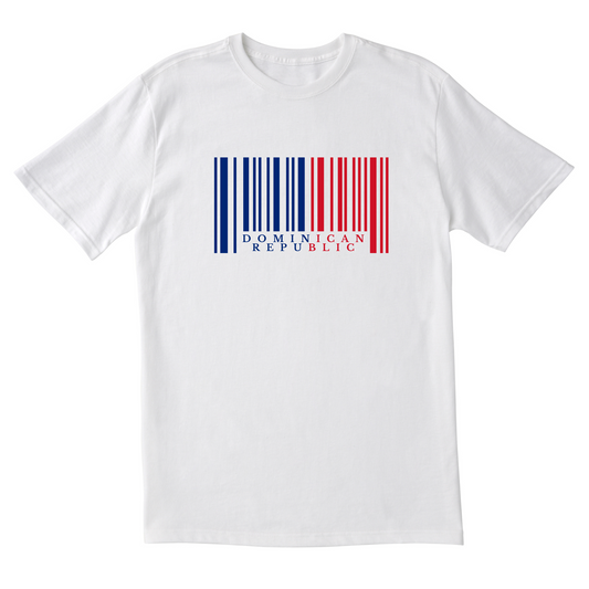 Dominican Republic Barcode in Color - Unisex Short Sleeve Tee