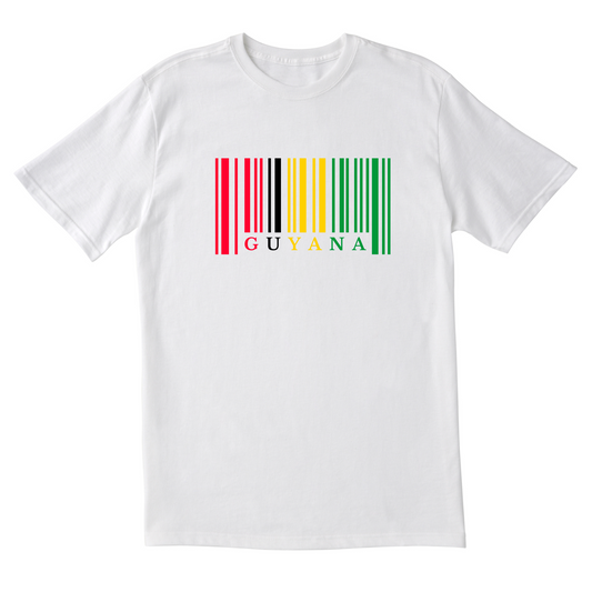Guyana Barcode in Color - Unisex Short Sleeve Tee