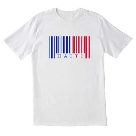 Haiti Barcode in Color - Unisex Short Sleeve Tee