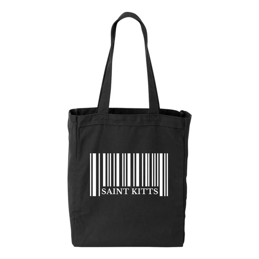 Saint Kitts White Barcode - Tote Bag