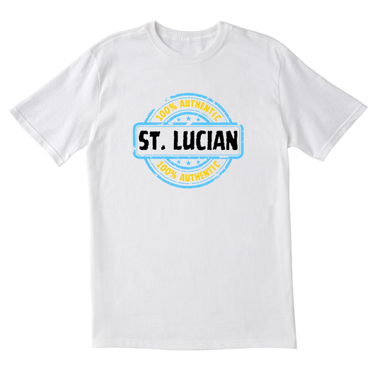 100% Authentic Saint Lucian - Unisex Short Sleeve Tee
