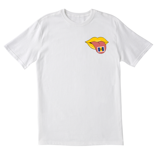 Barbados Stamp on Tongue - Unisex Short Sleeve Tee