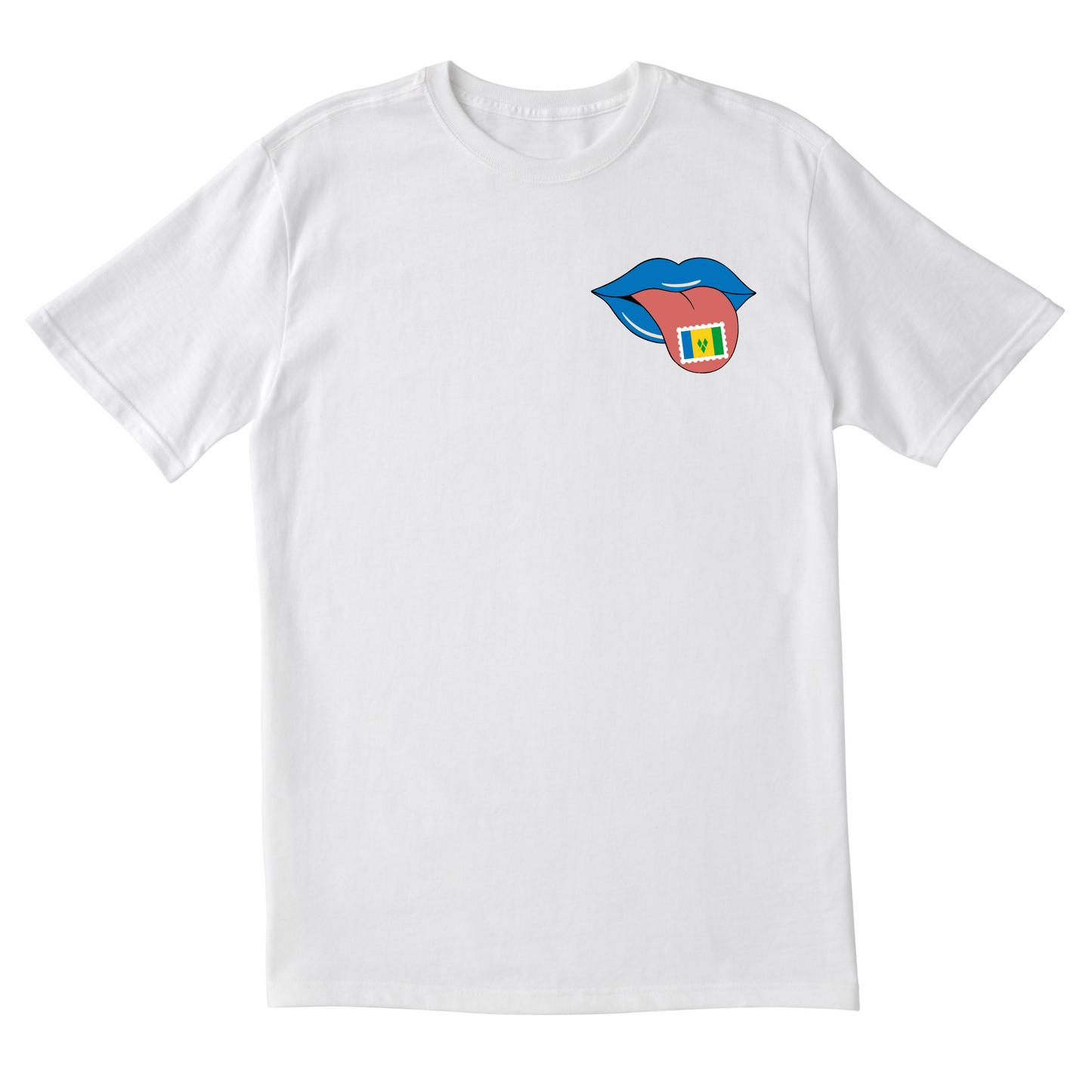 Saint Vincent Stamp on Tongue - Unisex Short Sleeve Tee