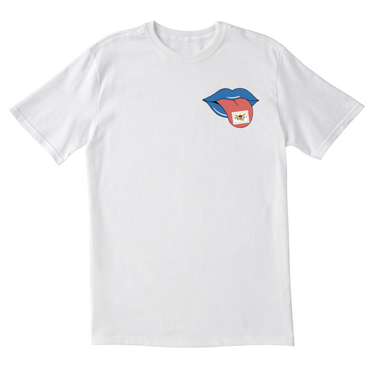 U.S. Virgin Islands Stamp on Tongue - Unisex Short Sleeve Tee